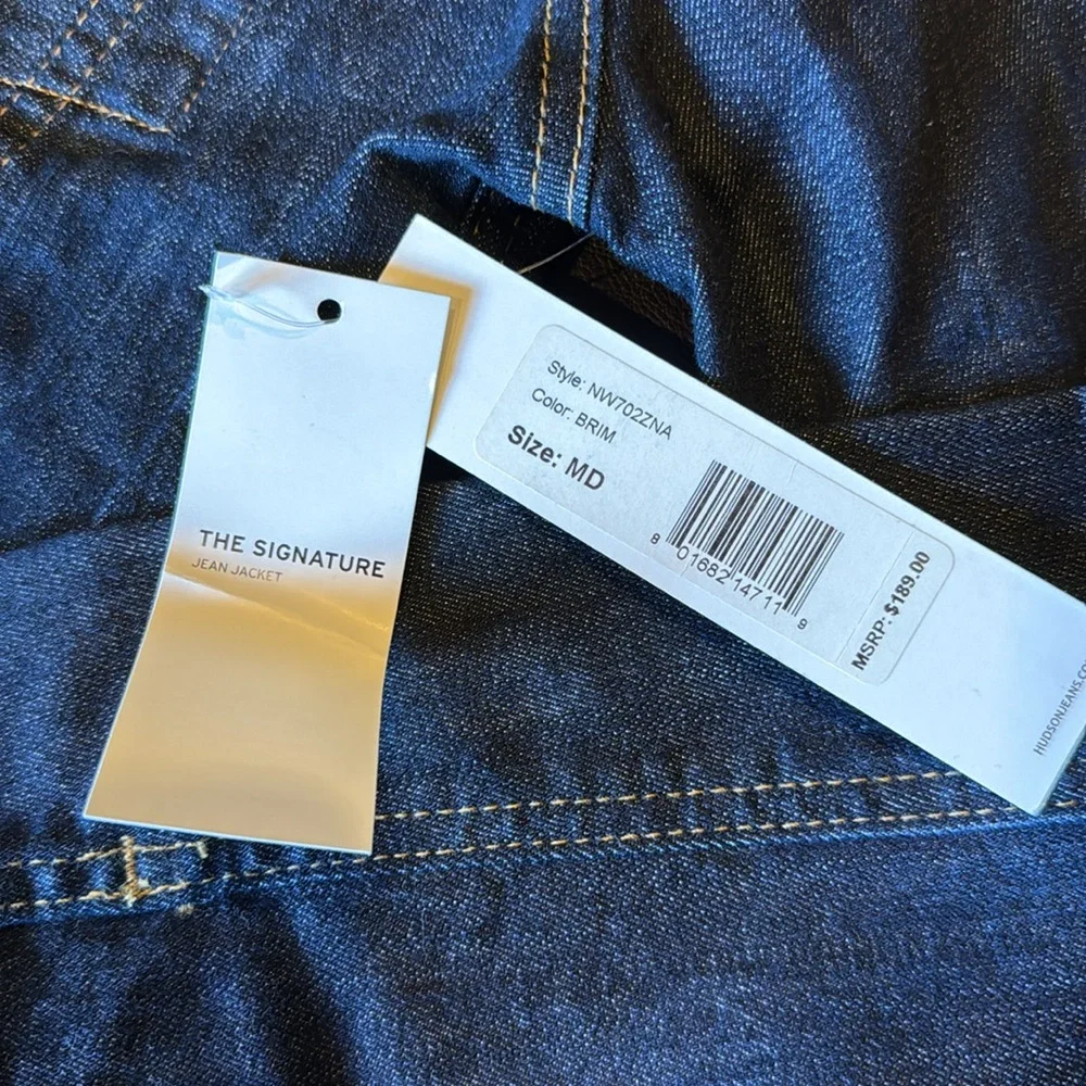 ⭐️NWT⭐️Hudson The Signature Blue Jean Jacket Size Medium - Picture 8 of 9